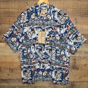 Reyn Spooner Mele Kalikimaka Hawaiian Shirt Sz L Christmas  NWT Limited Edition